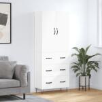 vidaXL Dulap înalt, alb, 69, 5x34x180 cm, lemn compozit GartenMobel Dekor (3198081) Comoda