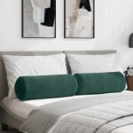 vidaXL Perne Bolster 2 pcs Verde închis Ø 25 x 70 cm GartenMobel Dekor (42014330)