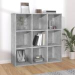 vidaXL Biblioteca, gri beton, 98x29x97, 5 cm, lemn prelucrat GartenMobel Dekor (801129) Biblioteca