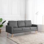 vidaXL Canapea cu 3 locuri, gri deschis, material textil GartenMobel Dekor (288713) Canapea