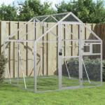 vidaXL Voliera de pasari, argintiu, 1, 79x2x1, 85 m, aluminiu GartenMobel Dekor (3155795)