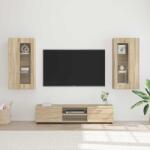 vidaXL Set comoda TV cu raft FLORIN 3 pcs Stejar Sonoma Lemn compozit GartenMobel Dekor (3397926)