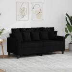 vidaXL Canapea cu 2 locuri, negru, 140 cm, material textil GartenMobel Dekor (359271) Canapea