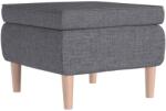vidaXL Scaun cu picioare din lemn, gri deschis, material textil GartenMobel Dekor (329446)