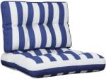 vidaXL Perne de paleti, 2 buc. , dungi albastre si albe, textil GartenMobel Dekor (360682)