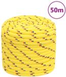 vidaXL Franghie de barca, galben, 16 mm, 50 m, polipropilena GartenMobel Dekor (152626)