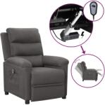 vidaXL Fotoliu rabatabil electric, gri închis, material textil GartenMobel Dekor (3098964)