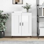 vidaXL Servanta, alb extralucios, 69, 5x34x90 cm, lemn compozit GartenMobel Dekor (830214) Comoda