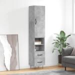 vidaXL Dulap înalt, gri beton, 34, 5x34x180 cm, lemn prelucrat GartenMobel Dekor (3198949) Comoda