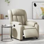 vidaXL Fotoliu rabatabil electric, crem, piele ecologica GartenMobel Dekor (3205251)