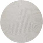 vidaXL Covor rotund crem Ø 200 cm, antiderapant, model modern, poliester (42022582) Covor