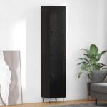 vidaXL Bufet Stejar Negru 34, 5 x 34 x 90 cm Lemn compozit GartenMobel Dekor (3402733) Comoda