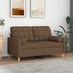vidaXL Canapea cu 2 locuri cu pernute, maro, 120 cm, textil GartenMobel Dekor (3200777) Canapea