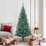 vidaXL Pom de Craciun artificial pre-iluminat cu 300 LED Verde 180 cm GartenMobel Dekor (3396769)