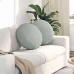 vidaXL Perne de Sezut 2 pcs Gri deschis Ø 40 x 13 cm Catifea GartenMobel Dekor (42014174)