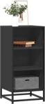 vidaXL Dulap, negru, 35, 5x35x76 cm, lemn prelucrat si metal GartenMobel Dekor (848949) Comoda