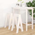 vidaXL Scaune, 2 buc. , alb, 40x40x75 cm, lemn masiv de pin GartenMobel Dekor (823670)
