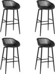 vidaXL Scaune de bar, 4 buc. , negru GartenMobel Dekor (248161)