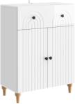 vidaXL Bufet Alb foarte lucios 66 x 34, 5 x 90 cm Lemn prelucrat GartenMobel Dekor (894179) Comoda