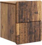 vidaXL Noptiera suspendata cu 2 sertare, finisaj lemn vechi, 33x34, 5x43 cm (898311)
