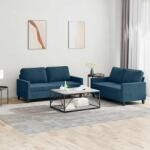 vidaXL Set de canapele cu perne, 2 piese, albastru, catifea GartenMobel Dekor (3201505) Canapea