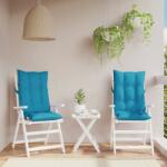vidaXL Perne de scaun cu spatar înalt, 2 buc, bleu, tesatura Oxford GartenMobel Dekor (377614)