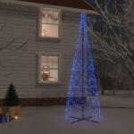 vidaXL Brad de Craciun conic, 1400 LED-uri, albastru, 160x500 cm GartenMobel Dekor (343511)