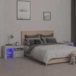 vidaXL Noptiere cu lumini LED, 2 buc. , gri beton, 70x36, 5x40 cm GartenMobel Dekor (3152773)