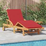 vidaXL Sezlong 2 pcs Rosu Lemn Solid de Acacia GartenMobel Dekor (3325183)