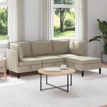 vidaXL Set de mobilier pentru living 4 pcs Nisipiu Tesatura GartenMobel Dekor (3413790) Canapea