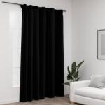 vidaXL Draperii opace, aspect de in, negru, 290 x 245 cm, cu carlige GartenMobel Dekor (321159)