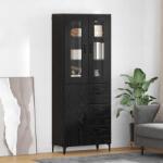 vidaXL Bufet Pe perete Stejar Negru 69, 5 x 34 x 180 cm Lemn compozit GartenMobel Dekor (3416229) Comoda