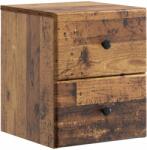vidaXL Noptiera suspendata cu 2 sertare, finisaj lemn vechi, 34, 5x33x40 cm (899161)