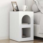 vidaXL Noptiera Alb 29.5 x 35 x 50 cm Lemn compozit GartenMobel Dekor (891224)