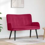 vidaXL Canapea cu doua locuri bordo 115 x 61 x 87 cm Catifea GartenMobel Dekor (42028917) Canapea
