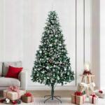 vidaXL Brad de Craciun artificial Verde 240 cm PVC si Otel si Plastic GartenMobel Dekor (3396287)