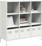 vidaXL Dulap înalt, alb, 101, 5x39x103, 5 cm, otel GartenMobel Dekor (851393) Comoda