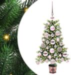 vidaXL Brad de Craciun cu 150 LED cu suport Verde 65 cm PE GartenMobel Dekor (3396293)