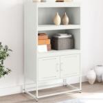 vidaXL Dulap înalt, alb, 68, 5x38, 5x123, 5 cm, otel GartenMobel Dekor (846505) Comoda