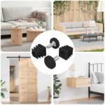 vidaXL Nivelatoare de mobila Ajustabil 2 pcs Negru M6 PP GartenMobel Dekor (864853)
