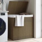 vidaXL Cos de rufe cu 2 sectiuni, 53x35x57 cm, poliratan GartenMobel Dekor (372034)