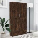 vidaXL Biblioteca, stejar fumuriu, 82, 5x30, 5x150 cm, lemn prelucrat GartenMobel Dekor (815612) Biblioteca