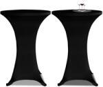 vidaXL Husa de masa cu picior Ø70 cm, 2 buc. , negru, elastic GartenMobel Dekor (241205)
