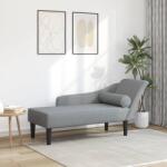 vidaXL Sezlong cu perne, gri deschis, material textil GartenMobel Dekor (4007596)