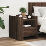 vidaXL Noptiera, stejar maro, 45x50x50 cm, lemn prelucrat GartenMobel Dekor (848282)