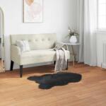 vidaXL Covor din Lana Faux Tafalla Negru 60 x 90 cm Poliester GartenMobel Dekor (42021585) Covor