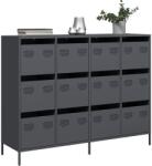 vidaXL Dulap, antracit, 135x39x103, 5 cm, otel laminat la rece GartenMobel Dekor (3307175) Comoda