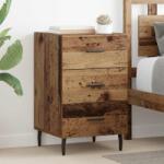 vidaXL Noptiera rustica cu 3 sertare, lemn vechi, 40 x 40 x 66 cm (882134)