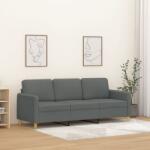vidaXL Canapea cu 3 locuri, gri închis, 180 cm, material textil GartenMobel Dekor (359487) Canapea