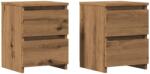 vidaXL Noptiere, 2 buc. , stejar artizanal, 30x30x40 cm, lemn prelucrat GartenMobel Dekor (855849)